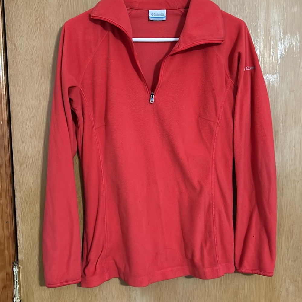 Columbia 1/4 Zip Coral Fleece Sweater